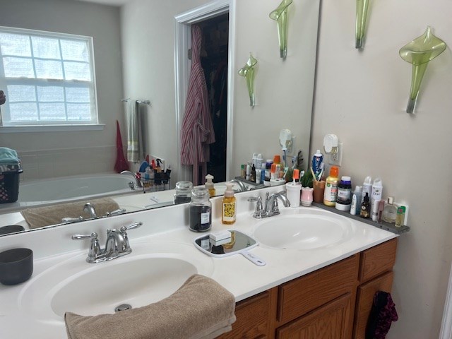 primary vanity with double sink
